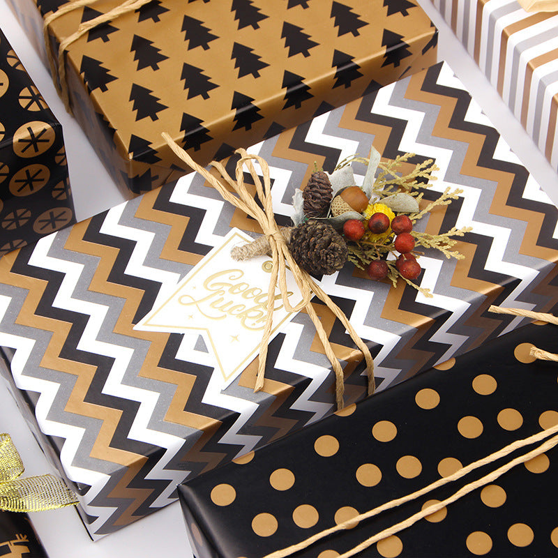 Minimalist Bronze Gold Polka Dot Gift Wrapping Paper