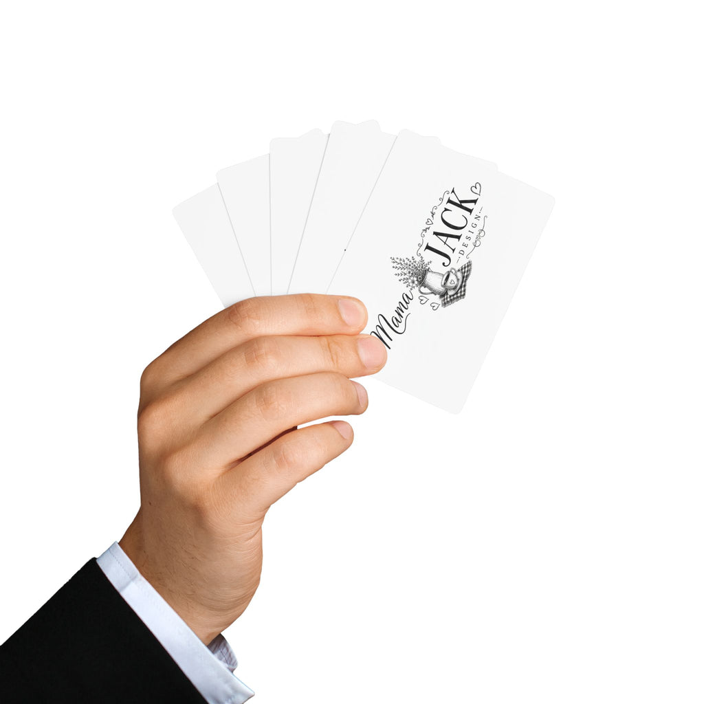 Personalized ‘Mama Jack’ Poker Playing Cards — Custom Black & White Ace Spade Design
