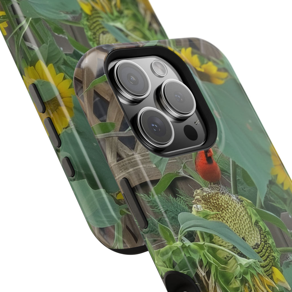 Sunflower Garden Magnetic Impact Phone Case — Protective Floral iPhone Cover