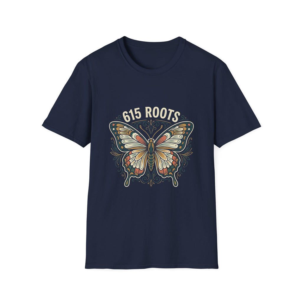 Butterfly Floral T-Shirt – "615 Roots" Vintage Nature Graphic Tee