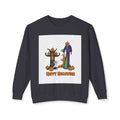 Halloween Pumpkin Ghost Crewneck Sweatshirt - "Happy Halloween" Graphic