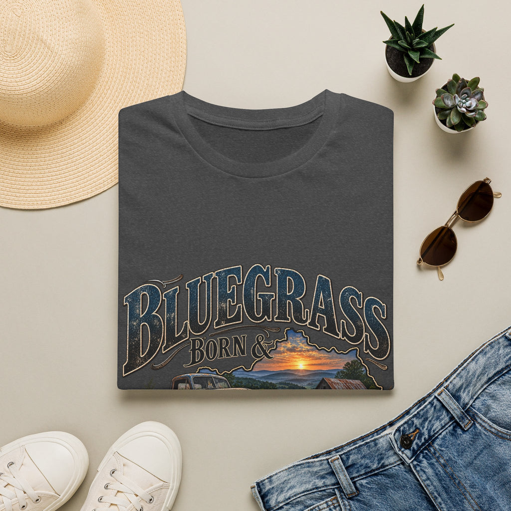 Bluegrass Born & Backroad Raised T-Shirt — Country Sunset Graphic Tee