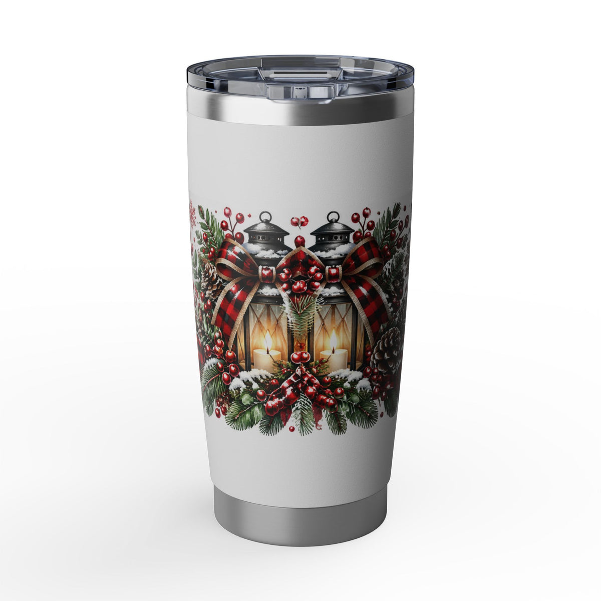 Christmas Tumbler — Merry Christmas Holiday 20oz Insulated Travel Cup
