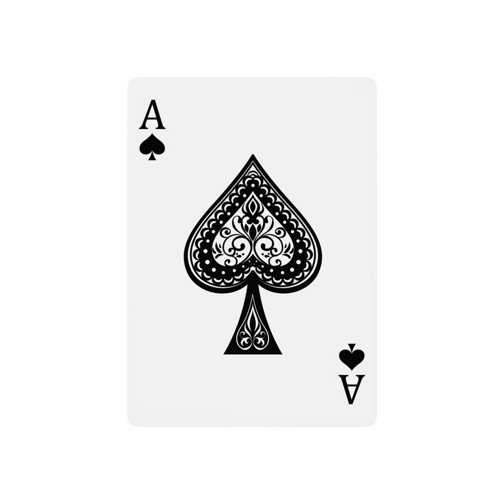 Personalized ‘Mama Jack’ Poker Playing Cards — Custom Black & White Ace Spade Design