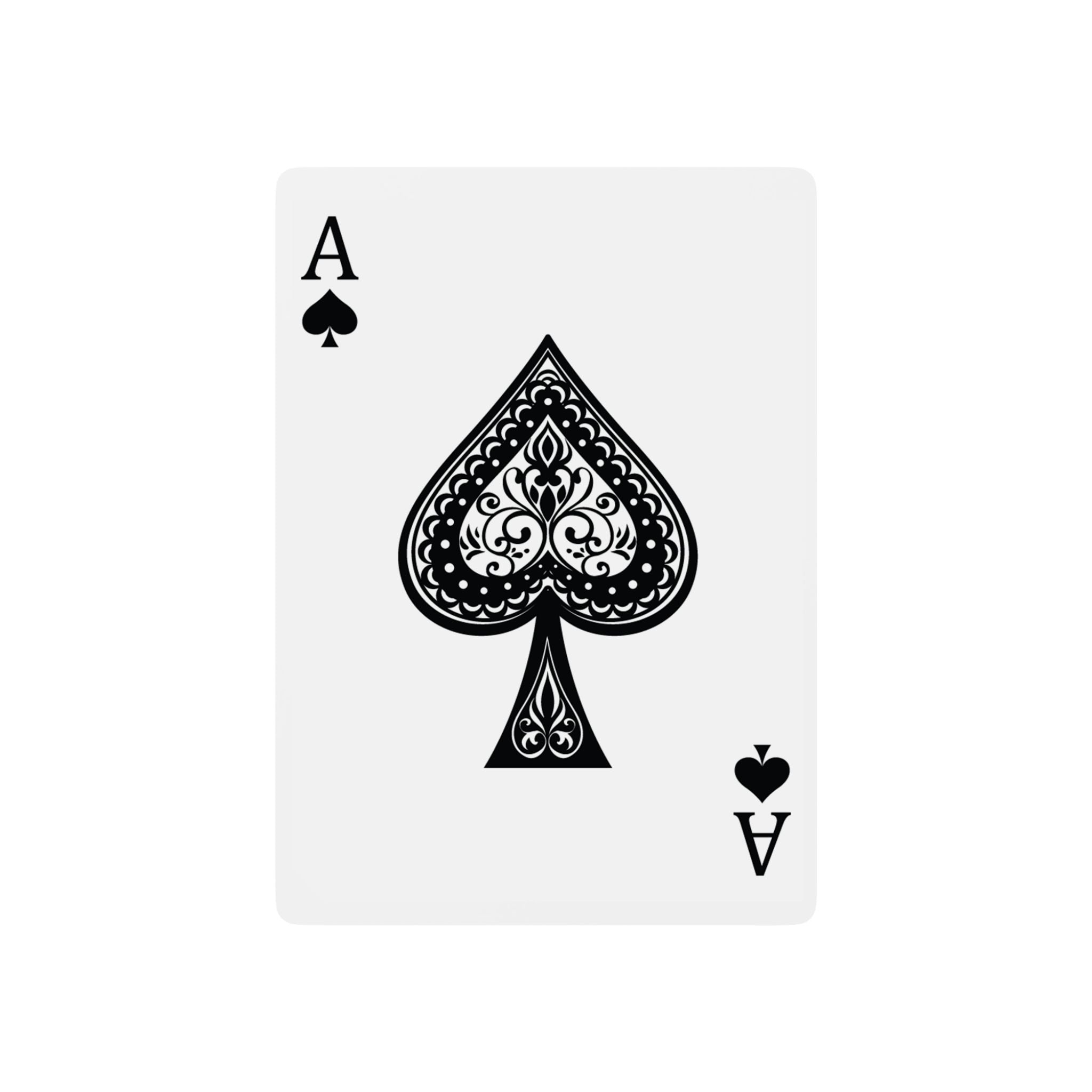 Personalized ‘Mama Jack’ Poker Playing Cards — Custom Black & White Ace Spade Design