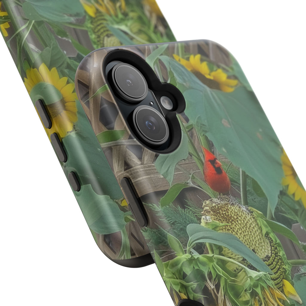 Sunflower Garden Magnetic Impact Phone Case — Protective Floral iPhone Cover