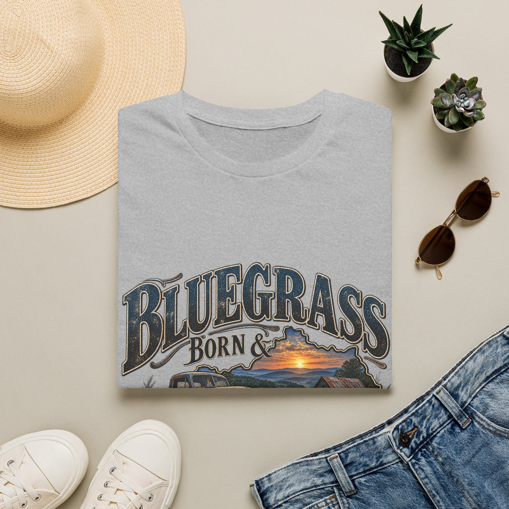 Bluegrass Born & Backroad Raised T-Shirt — Country Sunset Graphic Tee