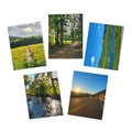 Nature Photo Greeting Cards (5-Pack) — Scenic Landscape Blank Inside