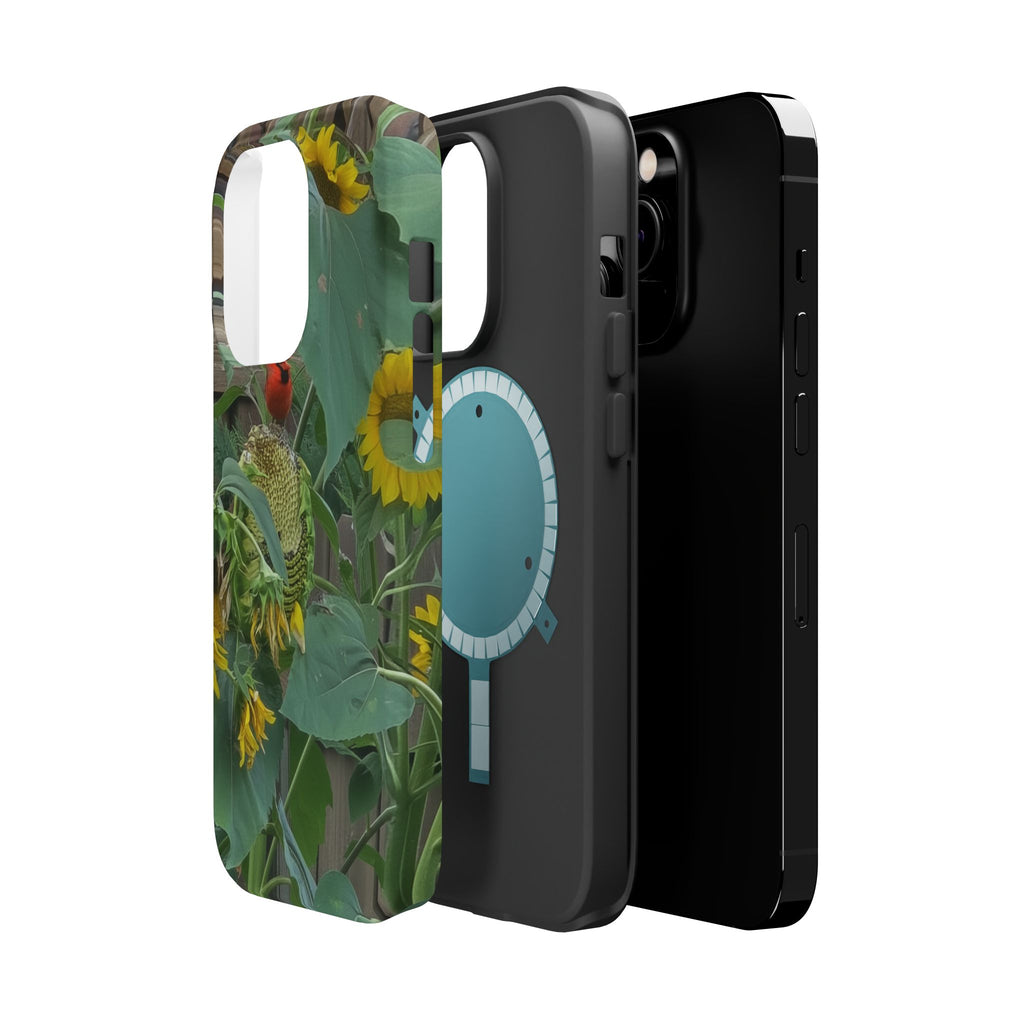 Sunflower Garden Magnetic Impact Phone Case — Protective Floral iPhone Cover