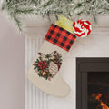 Buffalo Plaid Christmas Stocking — 'Believe in a Brighter Tomorrow' Holiday Stocking