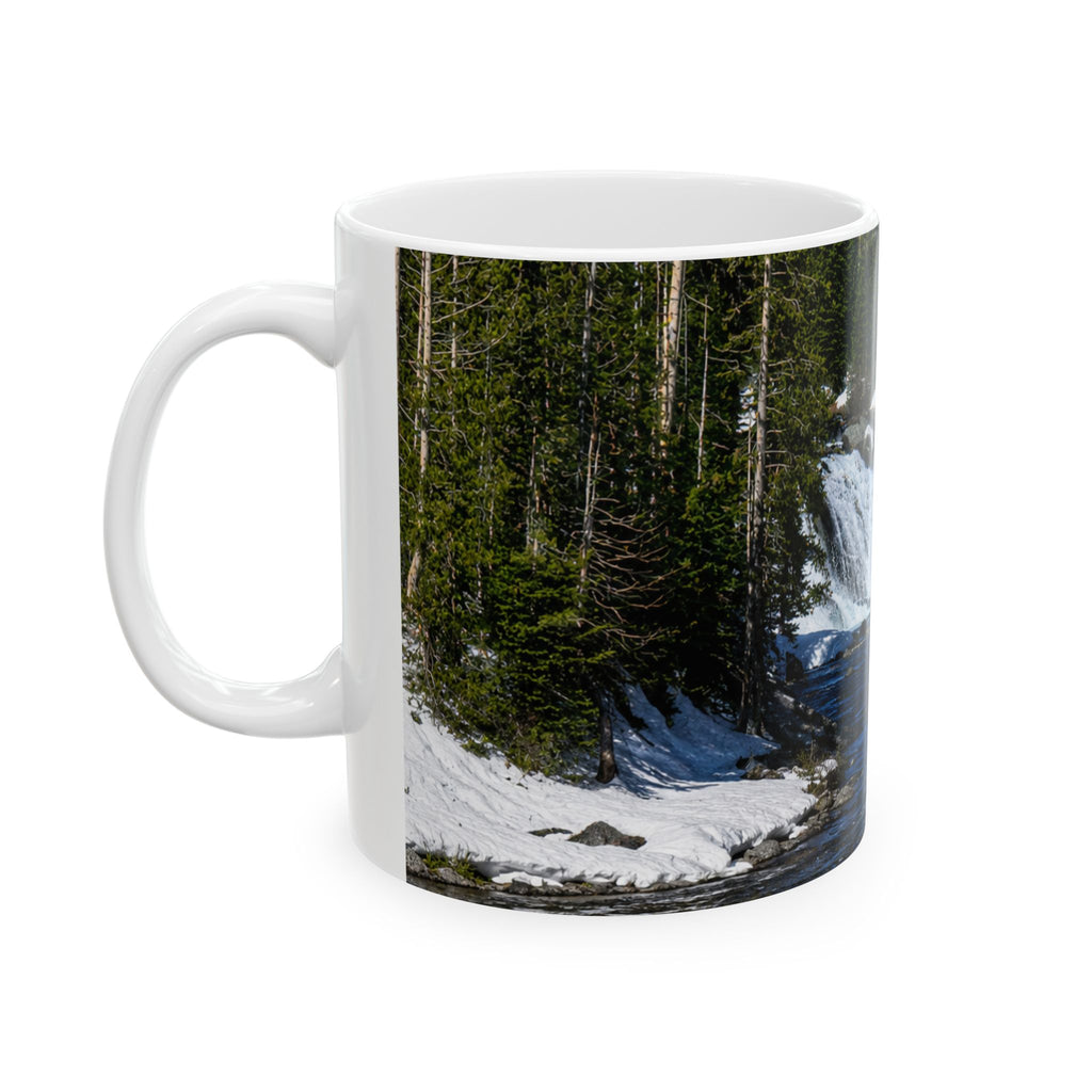 Waterfall Scenic Ceramic Mug - Nature River Landscape Coffee Cup (11oz, 15oz)