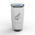 Engraved Dragonfly Tumbler — "Be Still and Know" 20oz Travel Cup