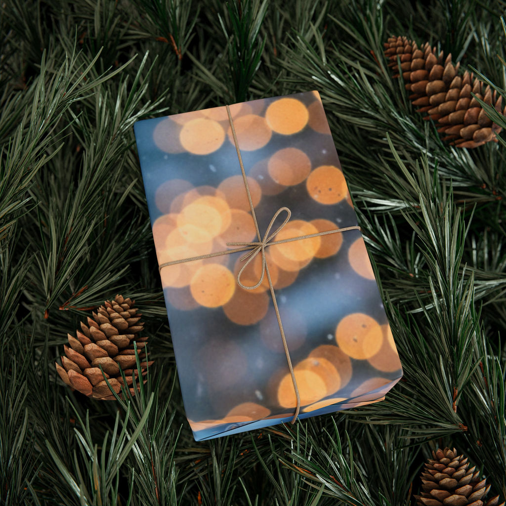 Christmas Window Scene Wrapping Paper — Holiday Candle & Tree Gift Wrap