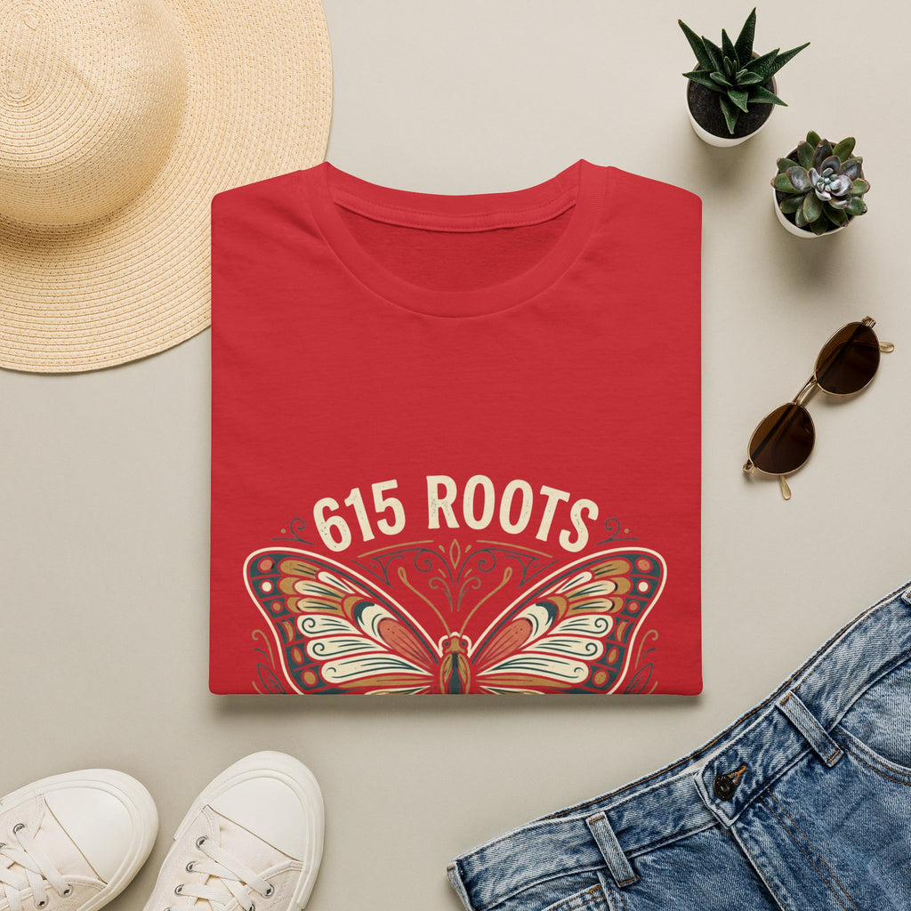 Butterfly Floral T-Shirt – "615 Roots" Vintage Nature Graphic Tee
