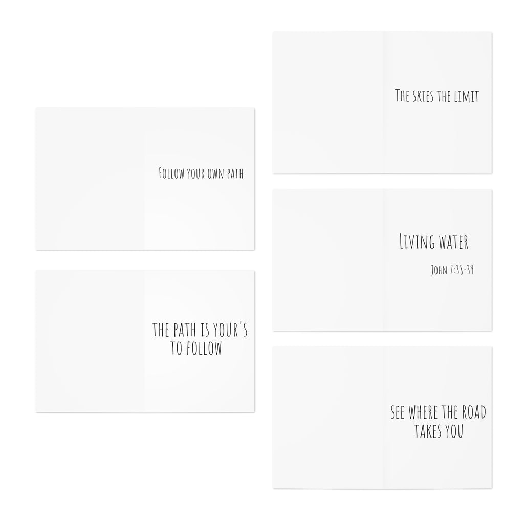 Nature Photo Greeting Cards (5-Pack) — Scenic Landscape Blank Inside