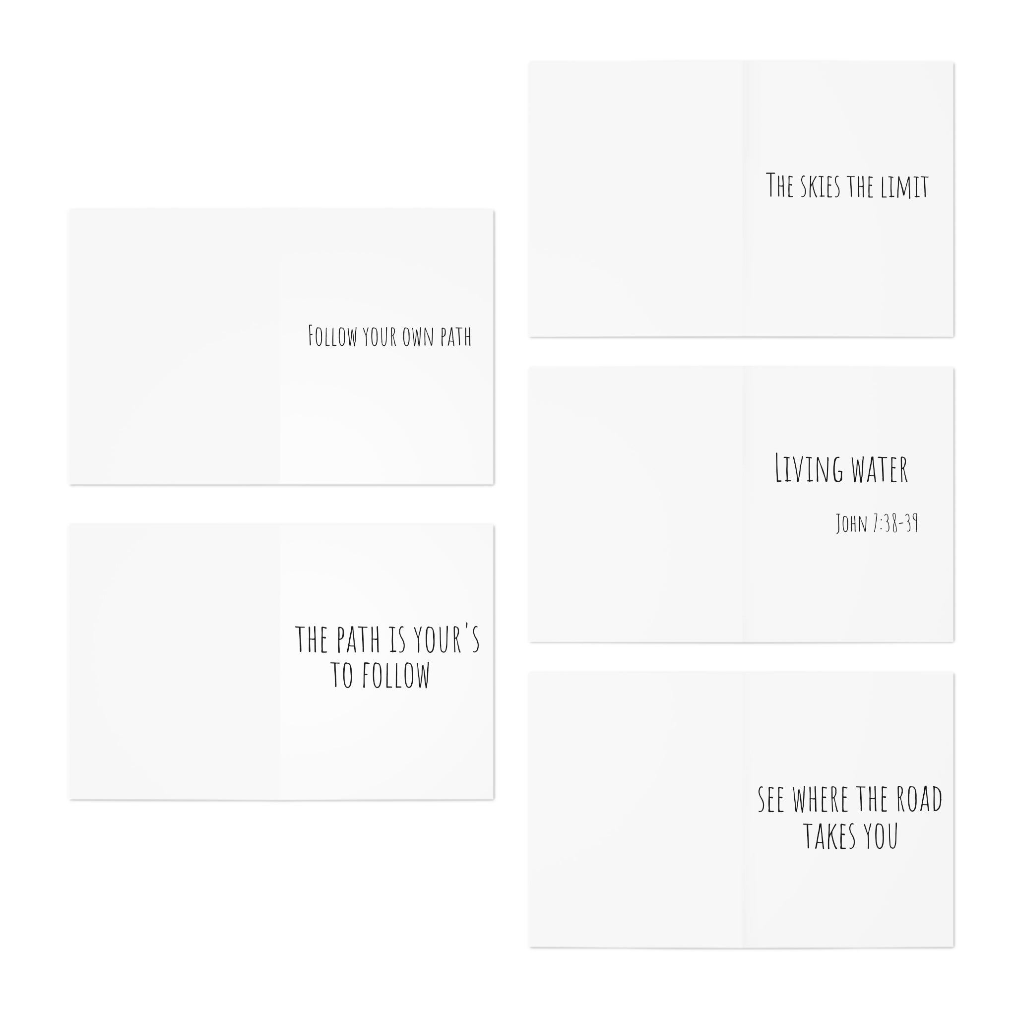 Nature Photo Greeting Cards (5-Pack) — Scenic Landscape Blank Inside