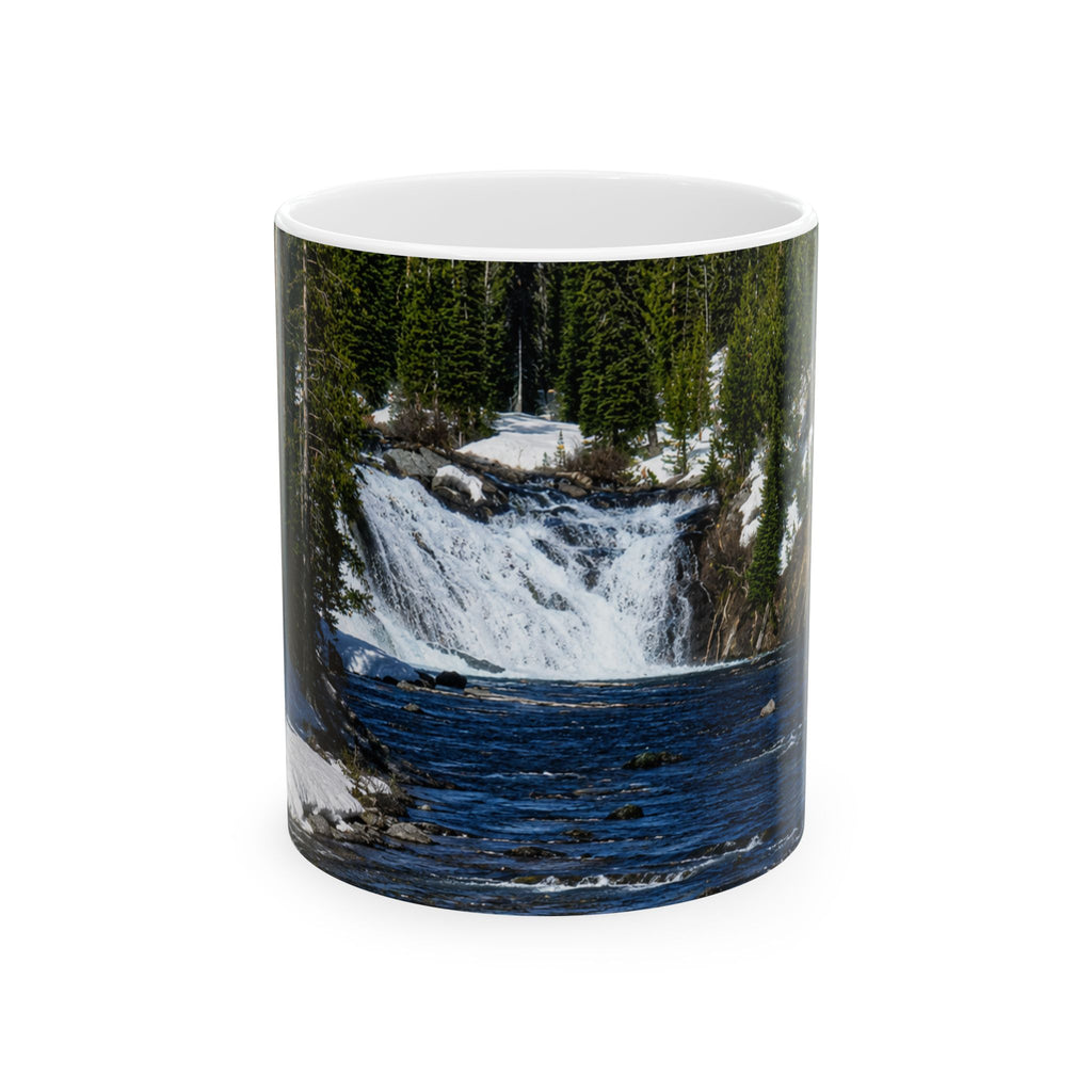 Waterfall Scenic Ceramic Mug - Nature River Landscape Coffee Cup (11oz, 15oz)