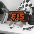 Tennessee 615 Roots Vintage Metal Vanity Plate