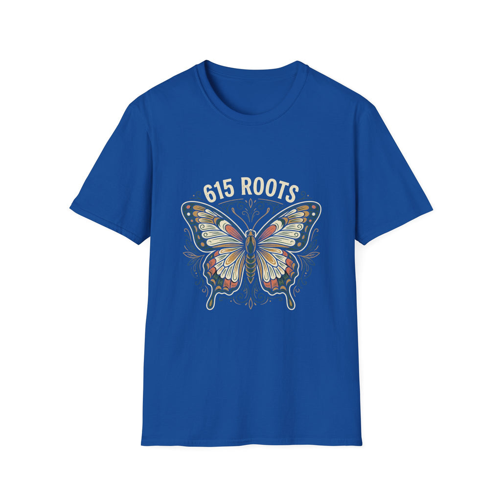 Butterfly Floral T-Shirt – "615 Roots" Vintage Nature Graphic Tee