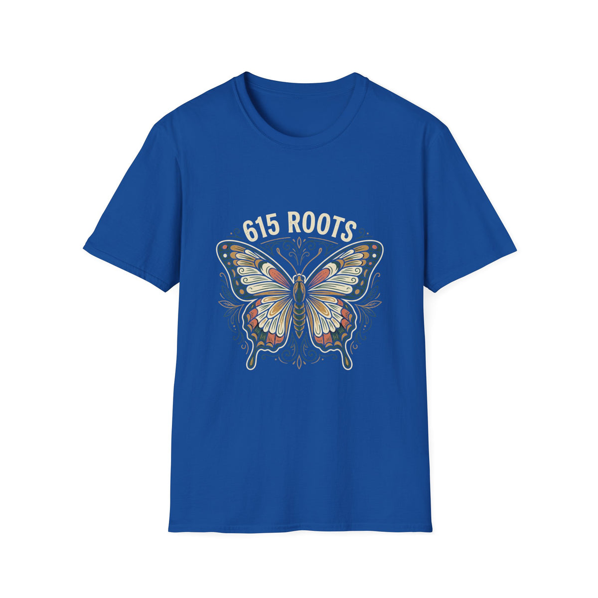 Butterfly Floral T-Shirt – "615 Roots" Vintage Nature Graphic Tee