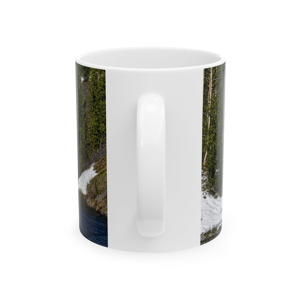 Waterfall Scenic Ceramic Mug - Nature River Landscape Coffee Cup (11oz, 15oz)