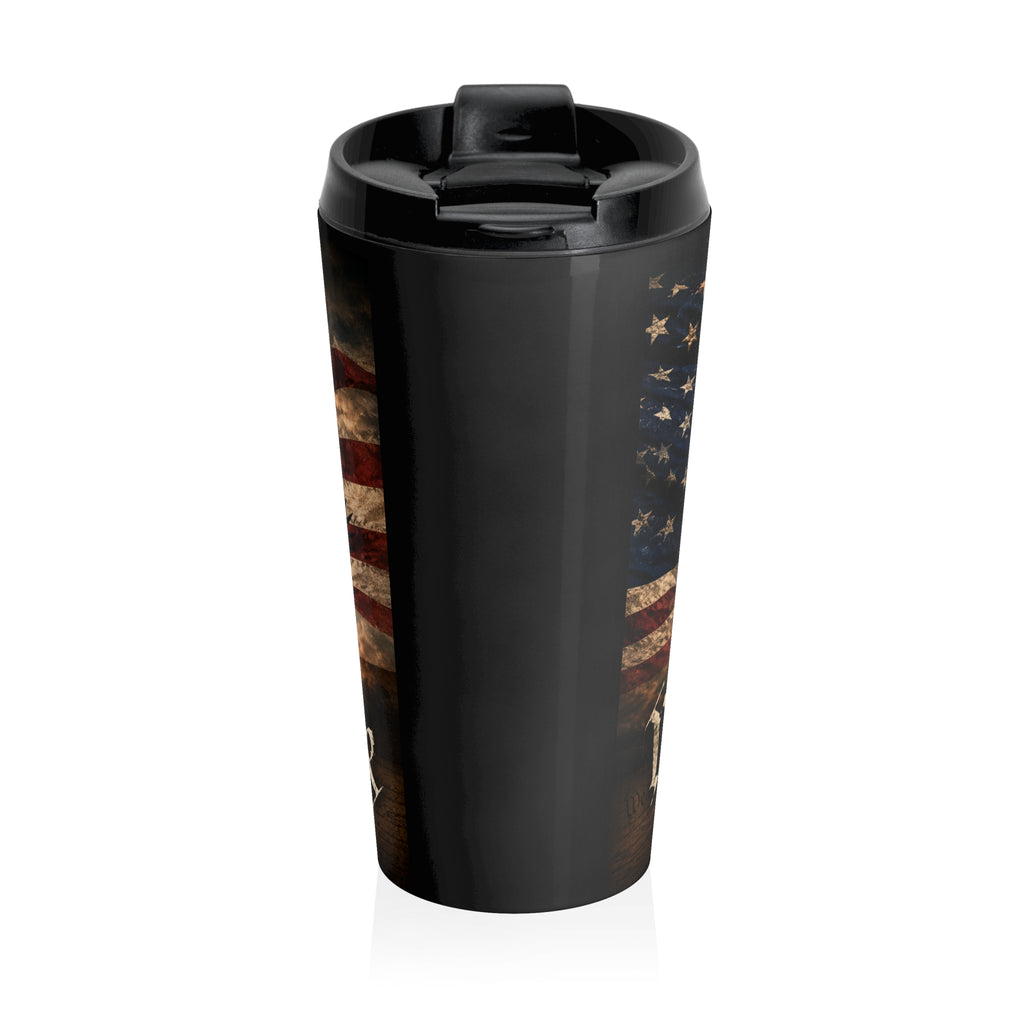Travel Mug - "Can You Feel The Shift" Patriotic Eagle Stainless Steel Tumbler