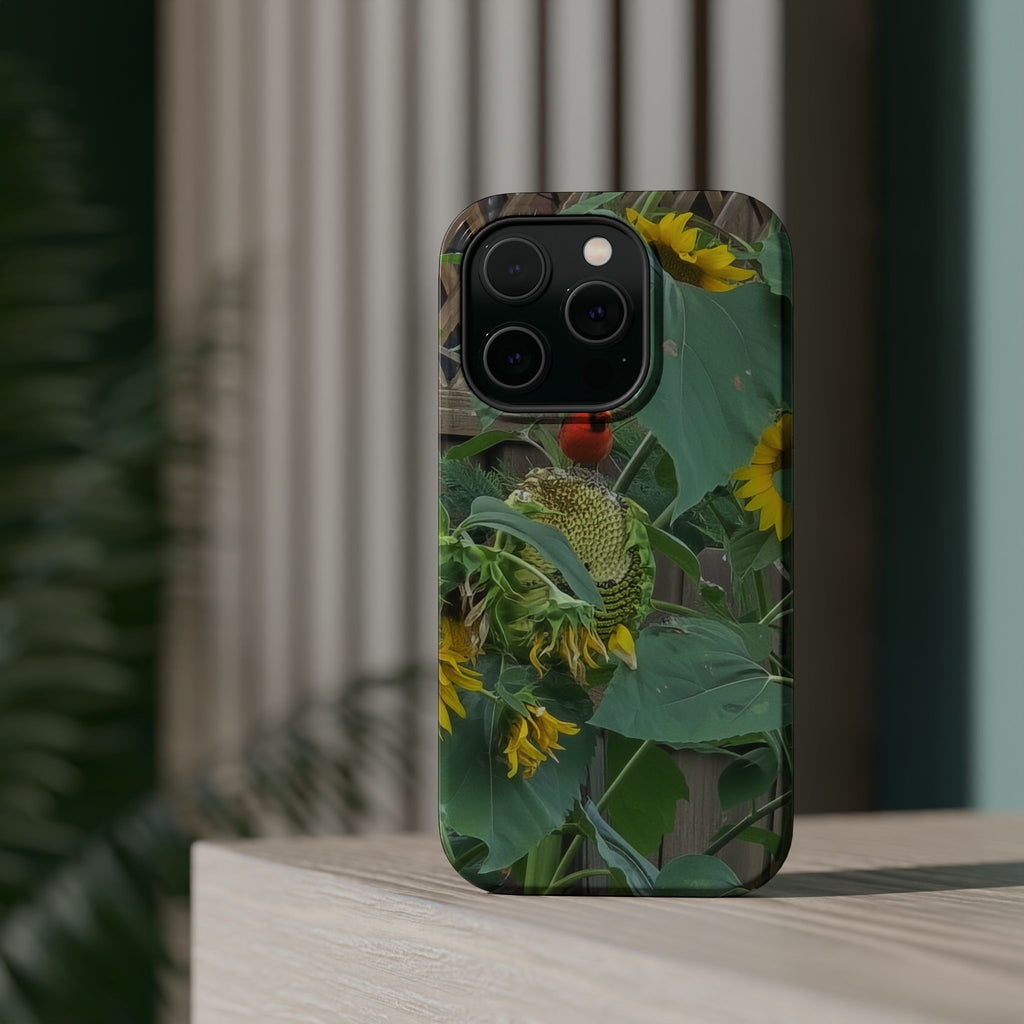 Sunflower Garden Magnetic Impact Phone Case — Protective Floral iPhone Cover