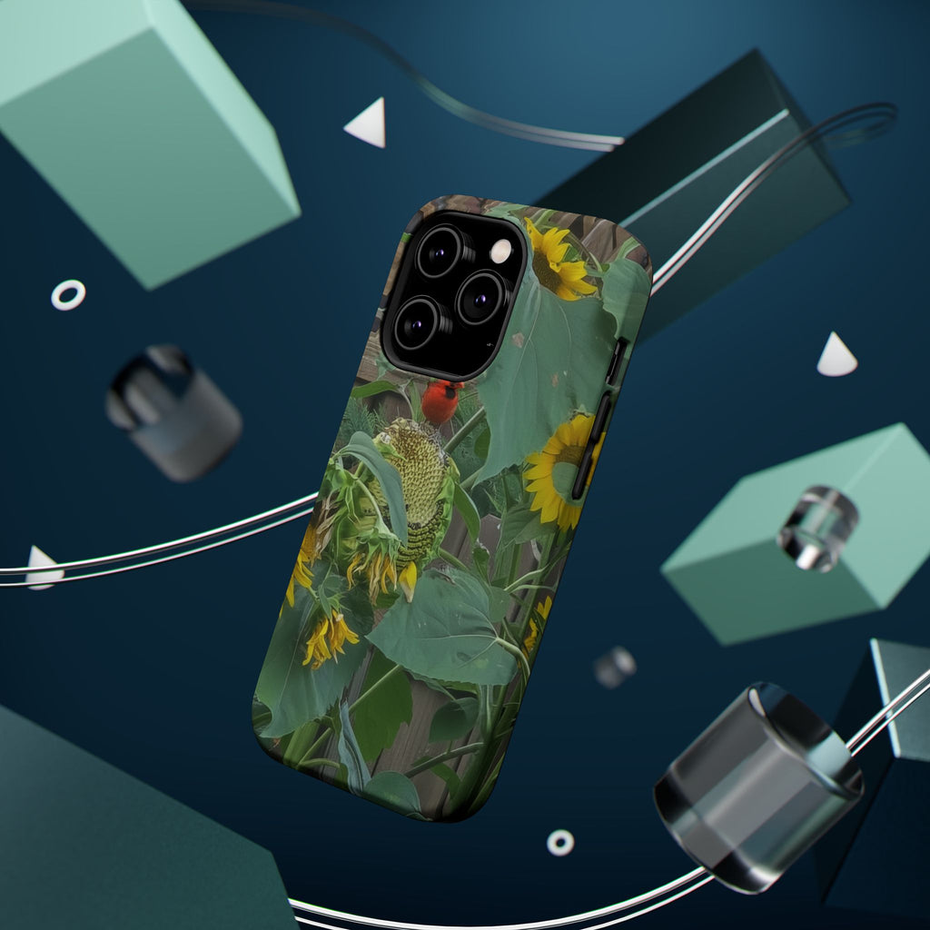 Sunflower Garden Magnetic Impact Phone Case — Protective Floral iPhone Cover