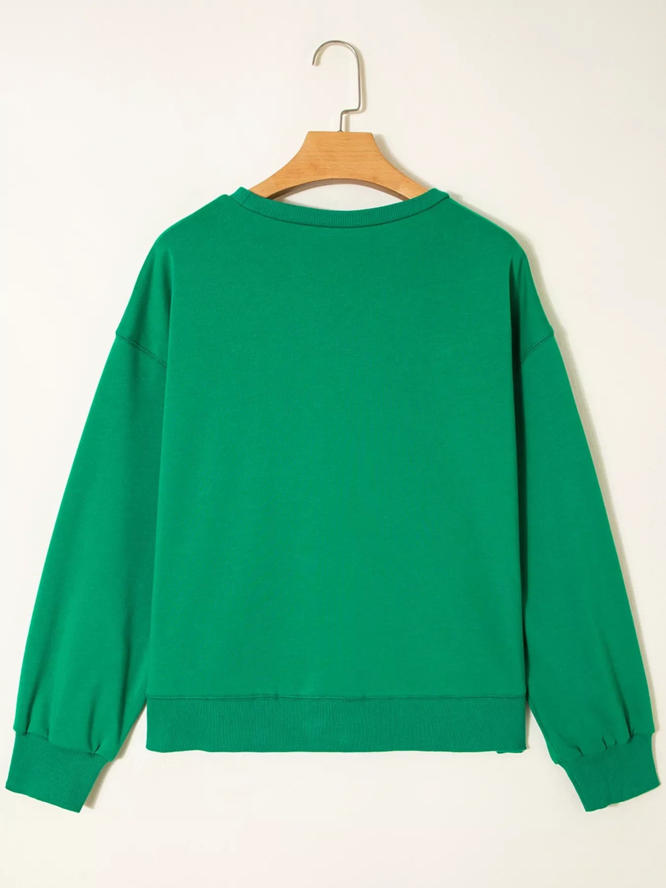 HOLLY JOLLY Towel Embroidered Christmas Holiday Sweatshirt