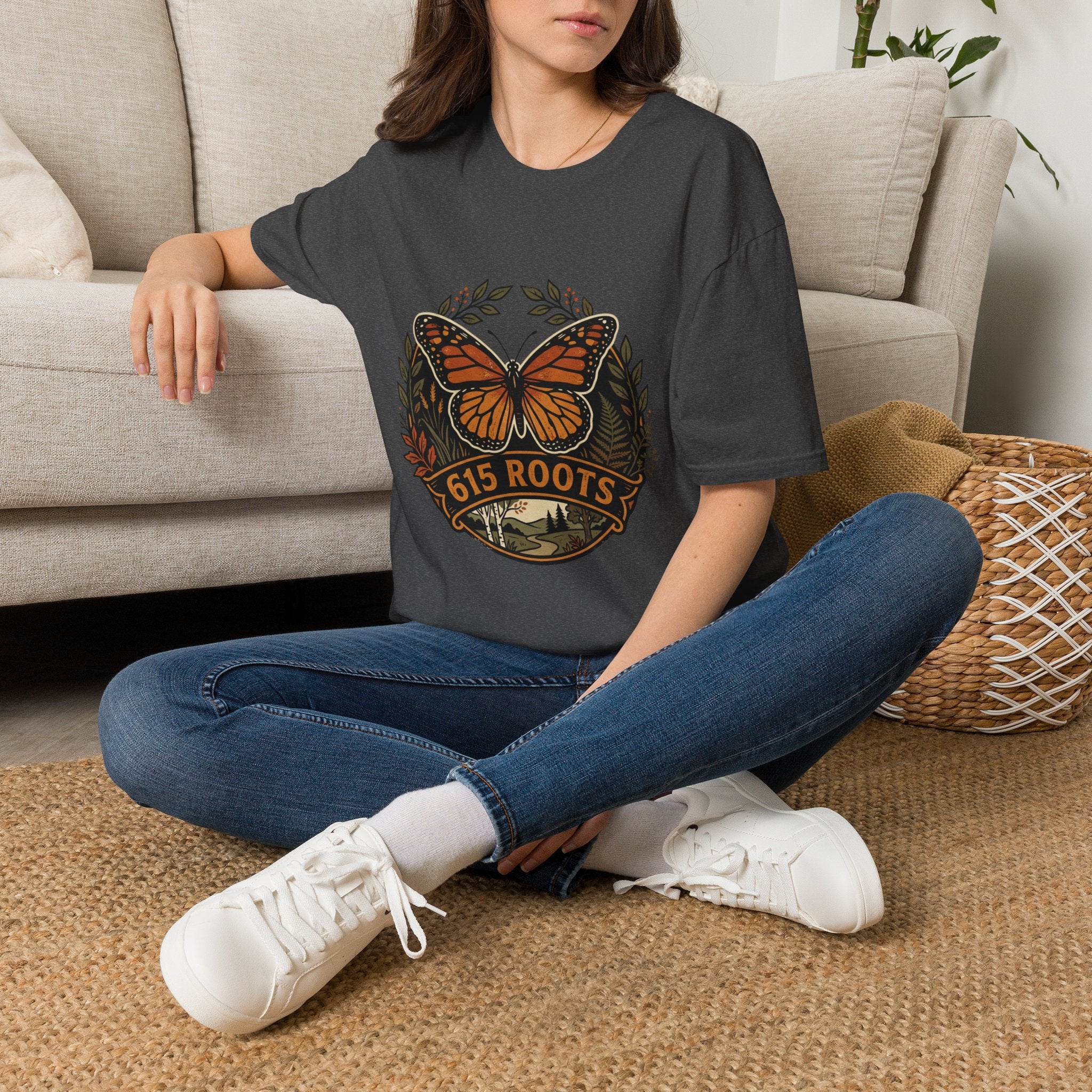 Monarch Butterfly '615 Roots' Graphic T-Shirt