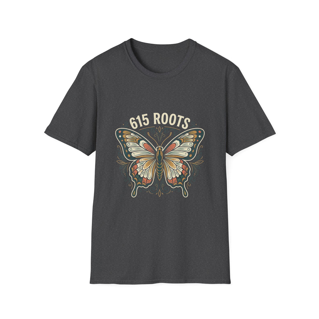 Butterfly Floral T-Shirt – "615 Roots" Vintage Nature Graphic Tee
