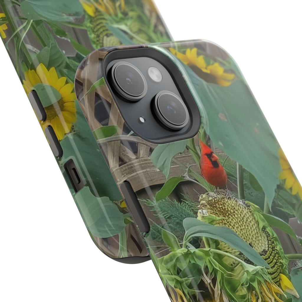 Sunflower Garden Magnetic Impact Phone Case — Protective Floral iPhone Cover
