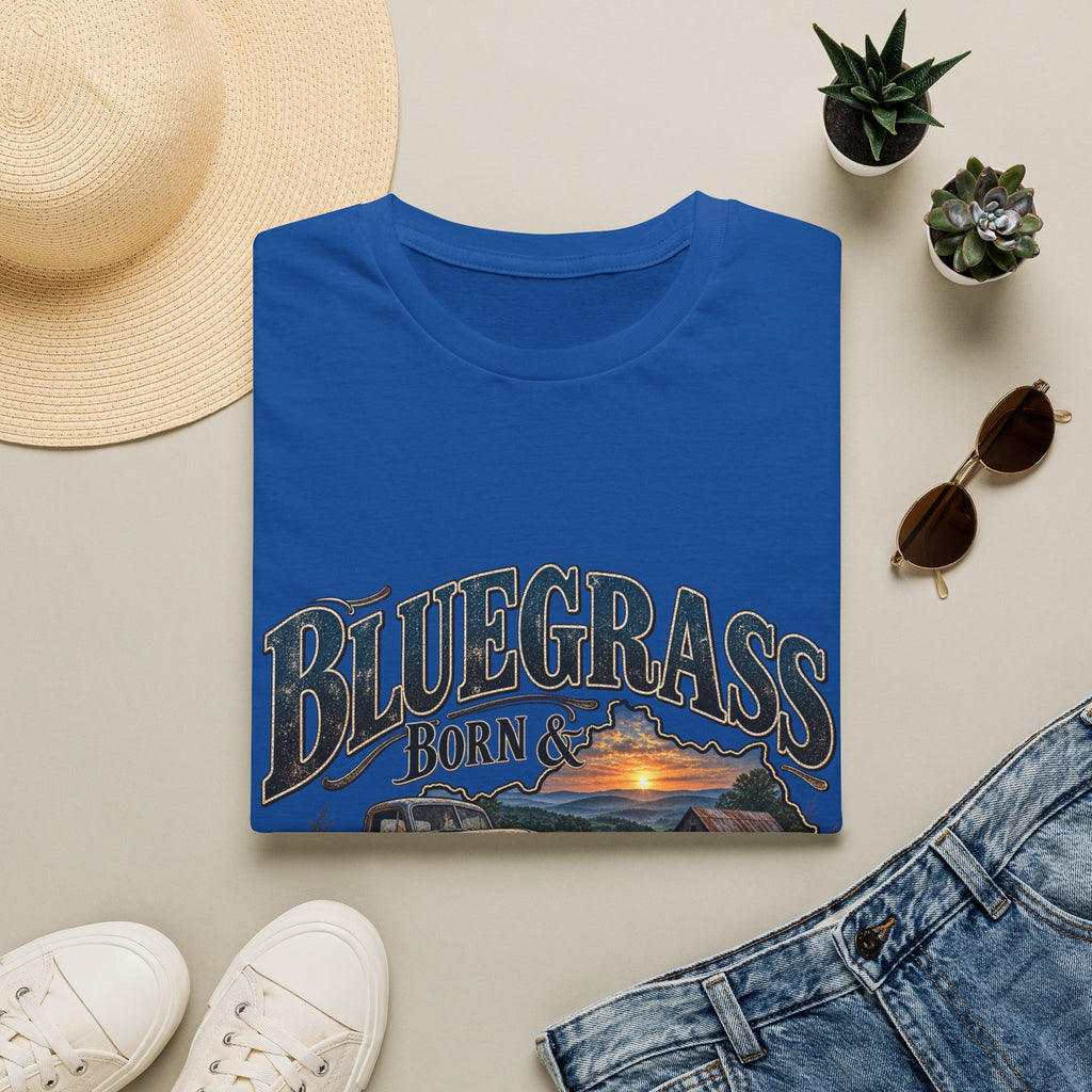 Bluegrass Born & Backroad Raised T-Shirt — Country Sunset Graphic Tee