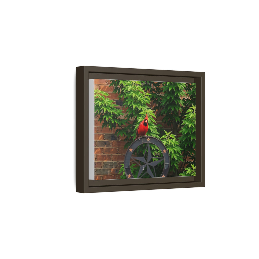 Cardinal on Star Wheel — Framed Matte Canvas Wall Art