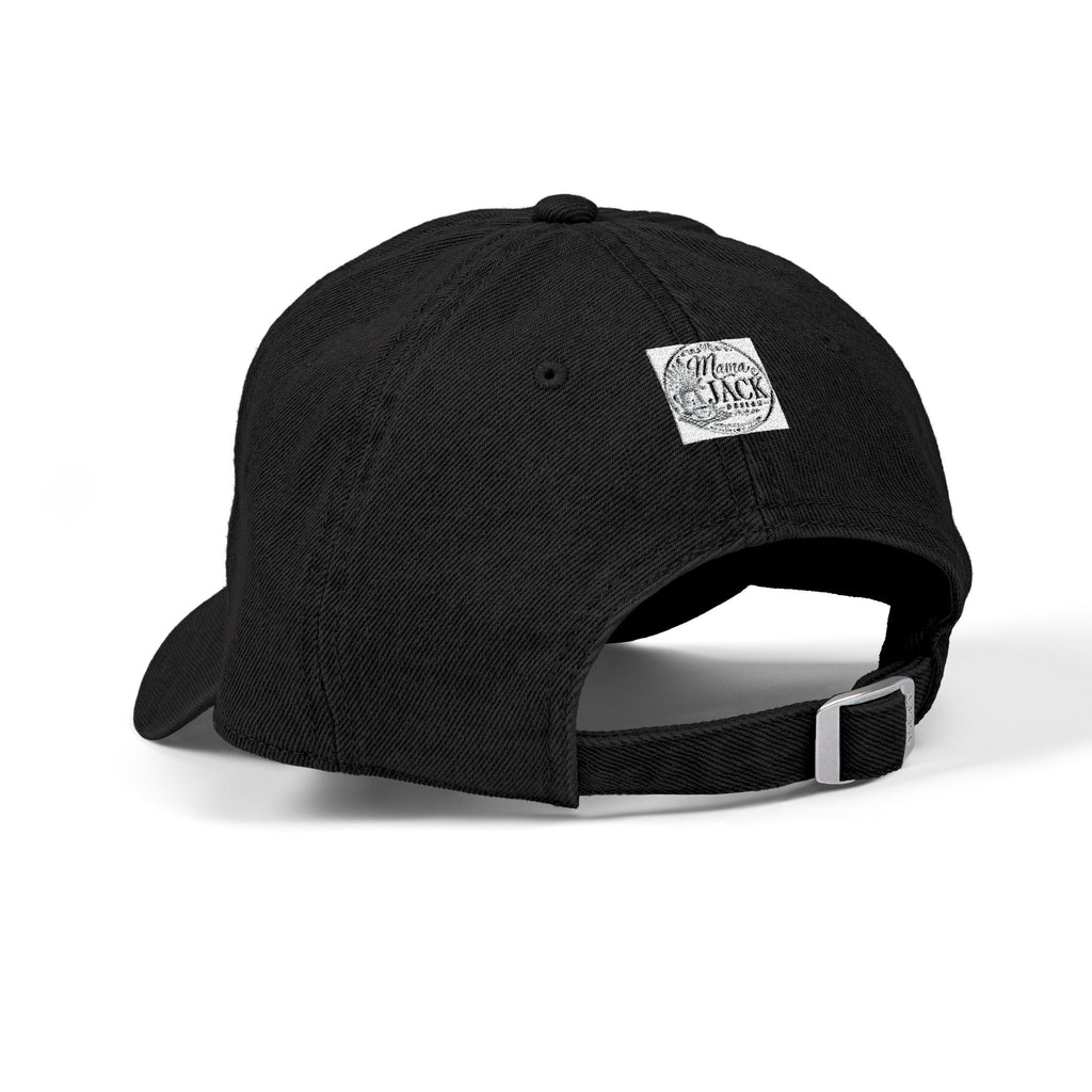 Mama Jack Embroidered Denim Hat - Vintage Floral Patch Cap