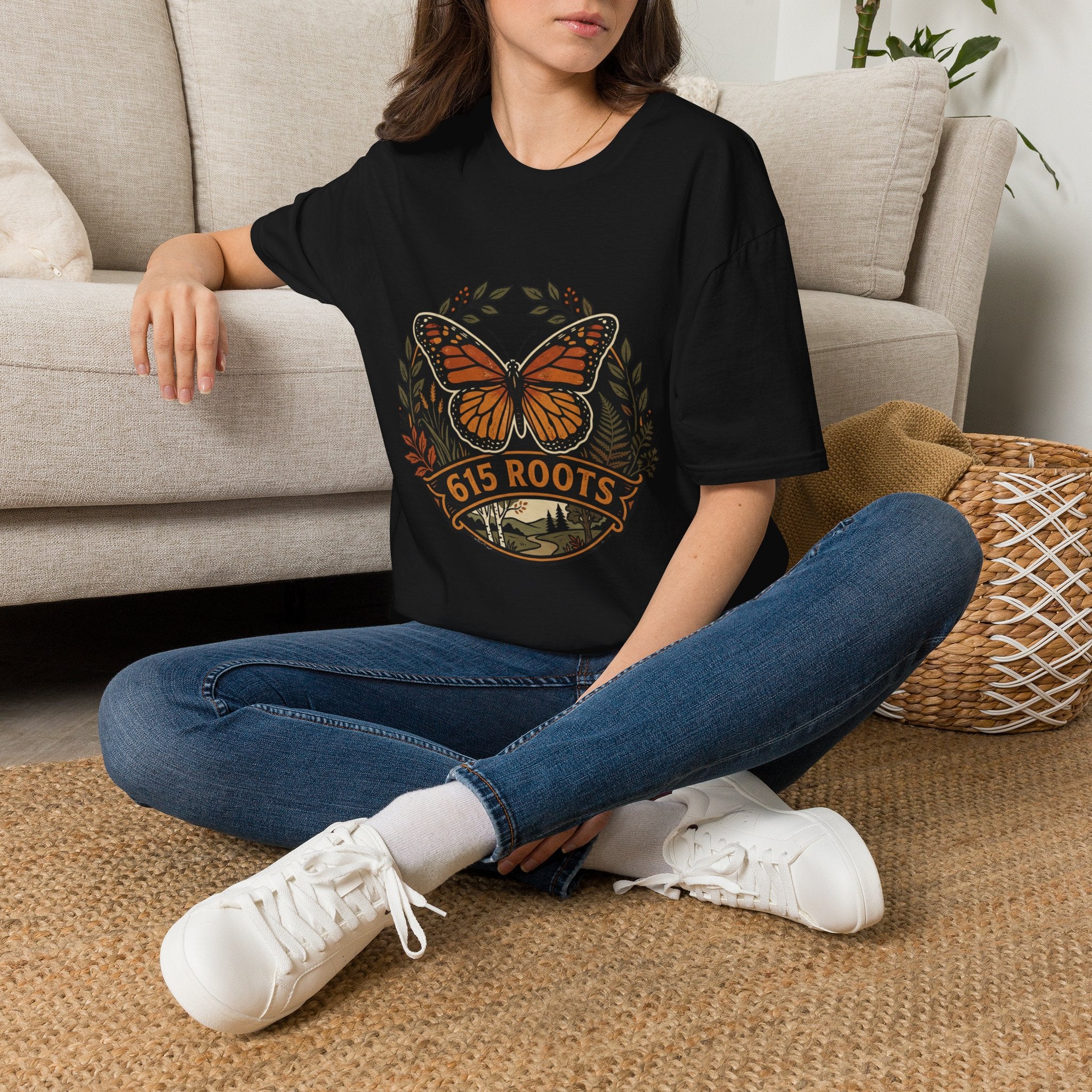Monarch Butterfly '615 Roots' Graphic T-Shirt