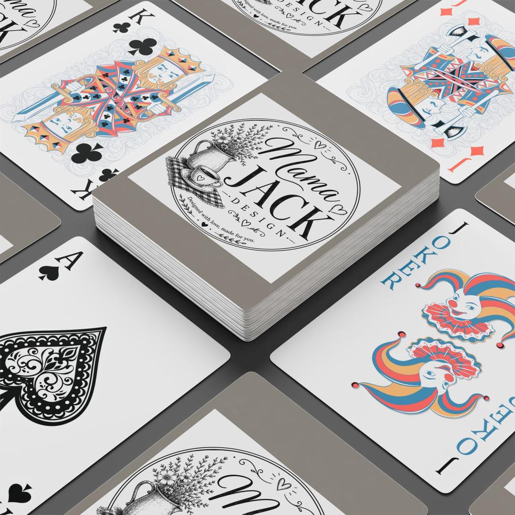 Poker Playing Cards — Vintage Black Spade Casino Deck