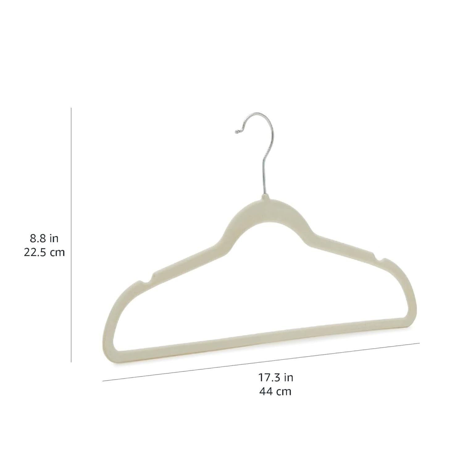 Amazon Basics Slim Velvet Non-Slip Space Saving Suit Clothes Hangers, Closet Organizer, Black, 50-Pack
