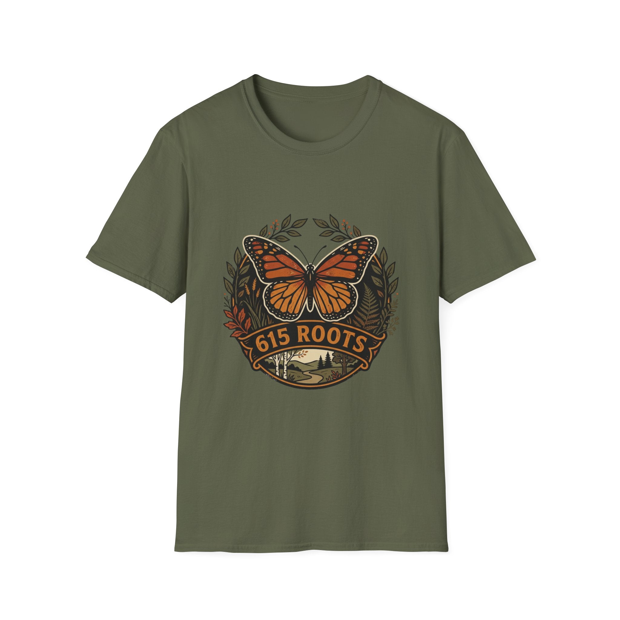 Monarch Butterfly '615 Roots' Graphic T-Shirt