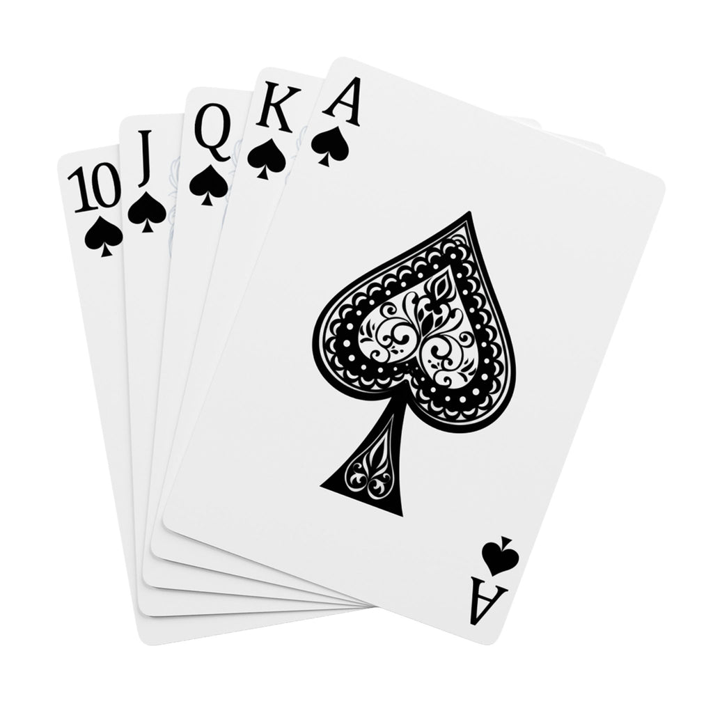Personalized ‘Mama Jack’ Poker Playing Cards — Custom Black & White Ace Spade Design