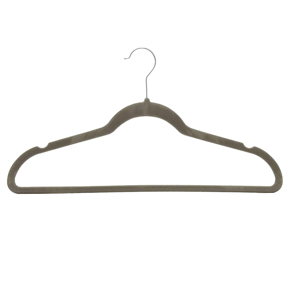 Amazon Basics Slim Velvet Non-Slip Space Saving Suit Clothes Hangers, Closet Organizer, Black, 50-Pack