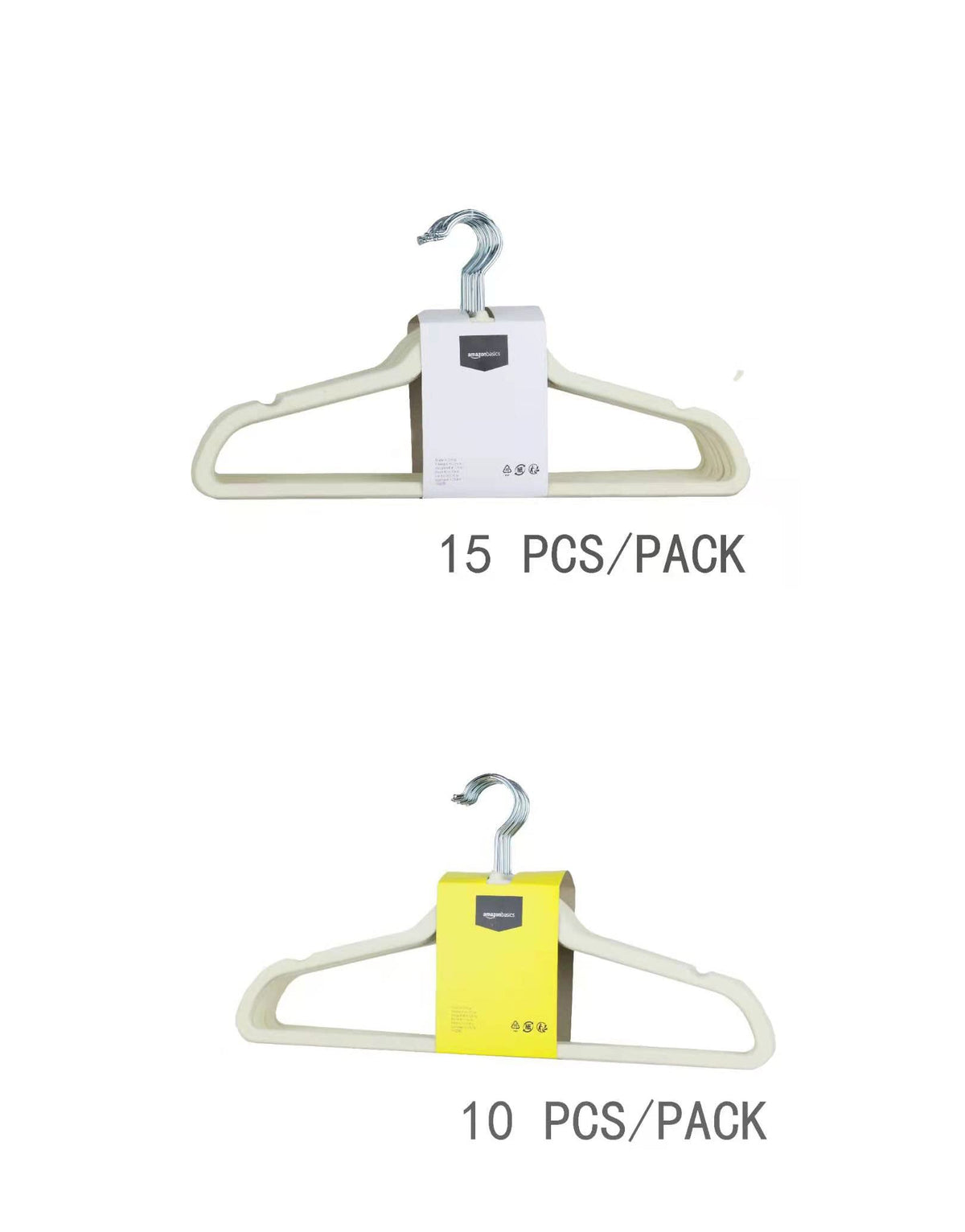 Amazon Basics Slim Velvet Non-Slip Space Saving Suit Clothes Hangers, Closet Organizer, Black, 50-Pack