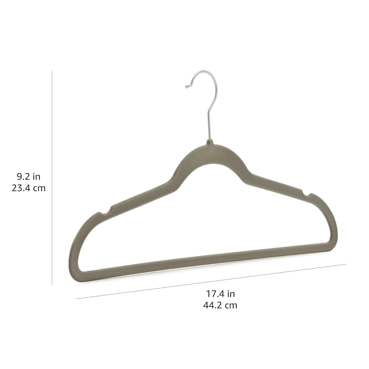 Amazon Basics Slim Velvet Non-Slip Space Saving Suit Clothes Hangers, Closet Organizer, Black, 50-Pack