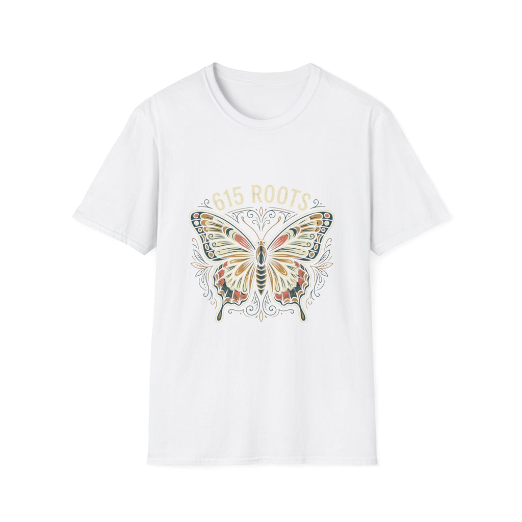 Butterfly Floral T-Shirt – "615 Roots" Vintage Nature Graphic Tee