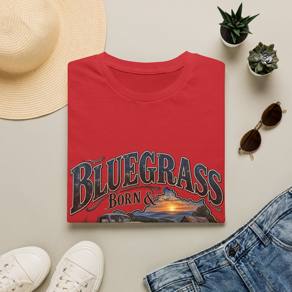 Bluegrass Born & Backroad Raised T-Shirt — Country Sunset Graphic Tee