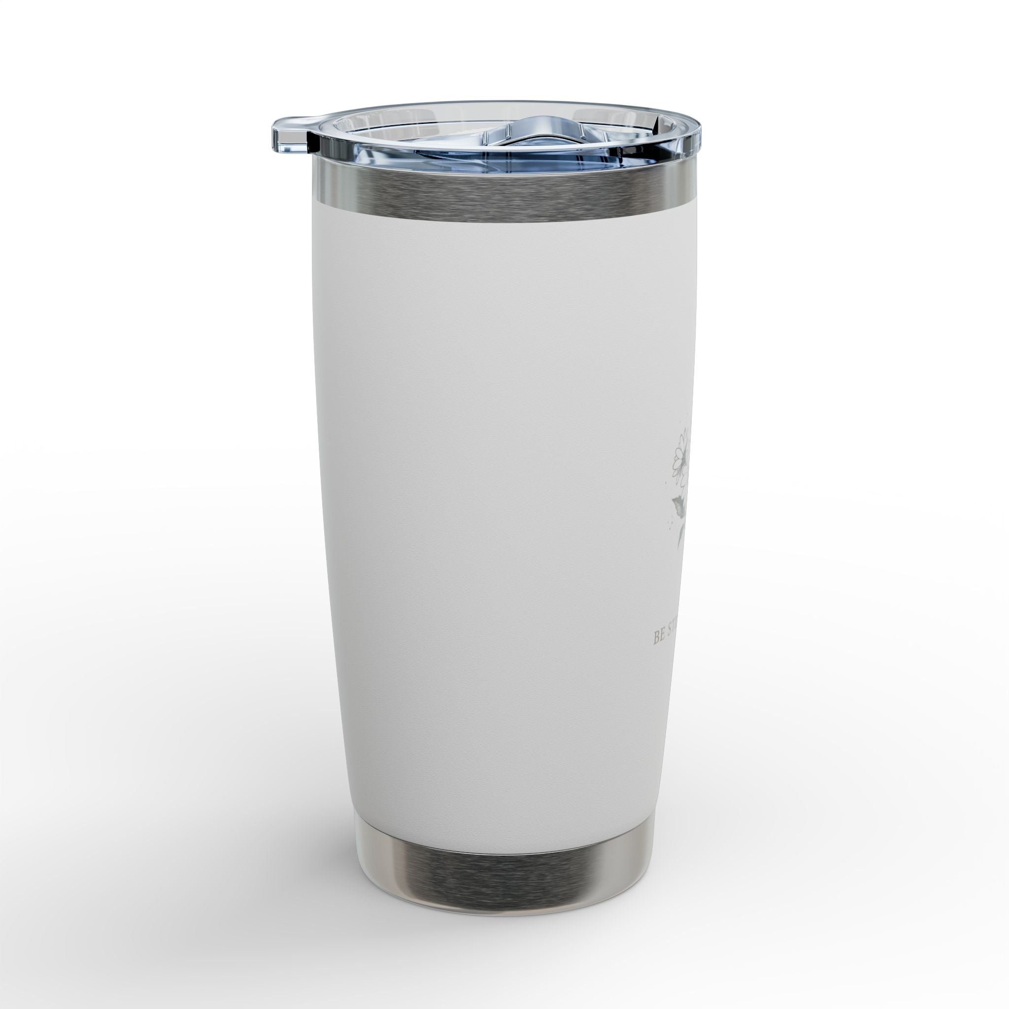 Engraved Dragonfly Tumbler — "Be Still and Know" 20oz Travel Cup