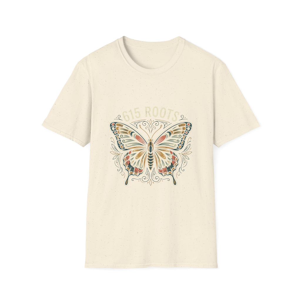 Butterfly Floral T-Shirt – "615 Roots" Vintage Nature Graphic Tee