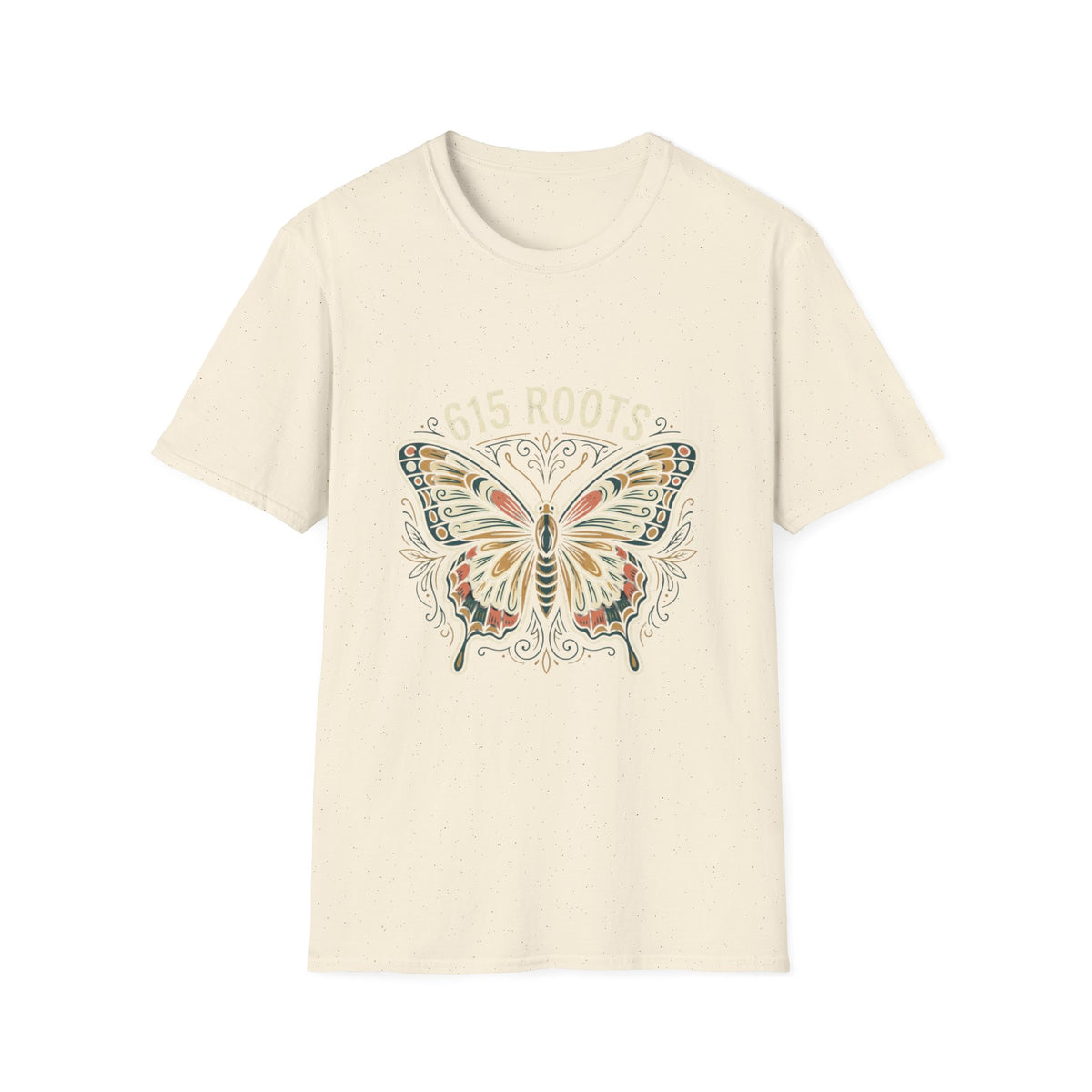 Butterfly Floral T-Shirt – "615 Roots" Vintage Nature Graphic Tee