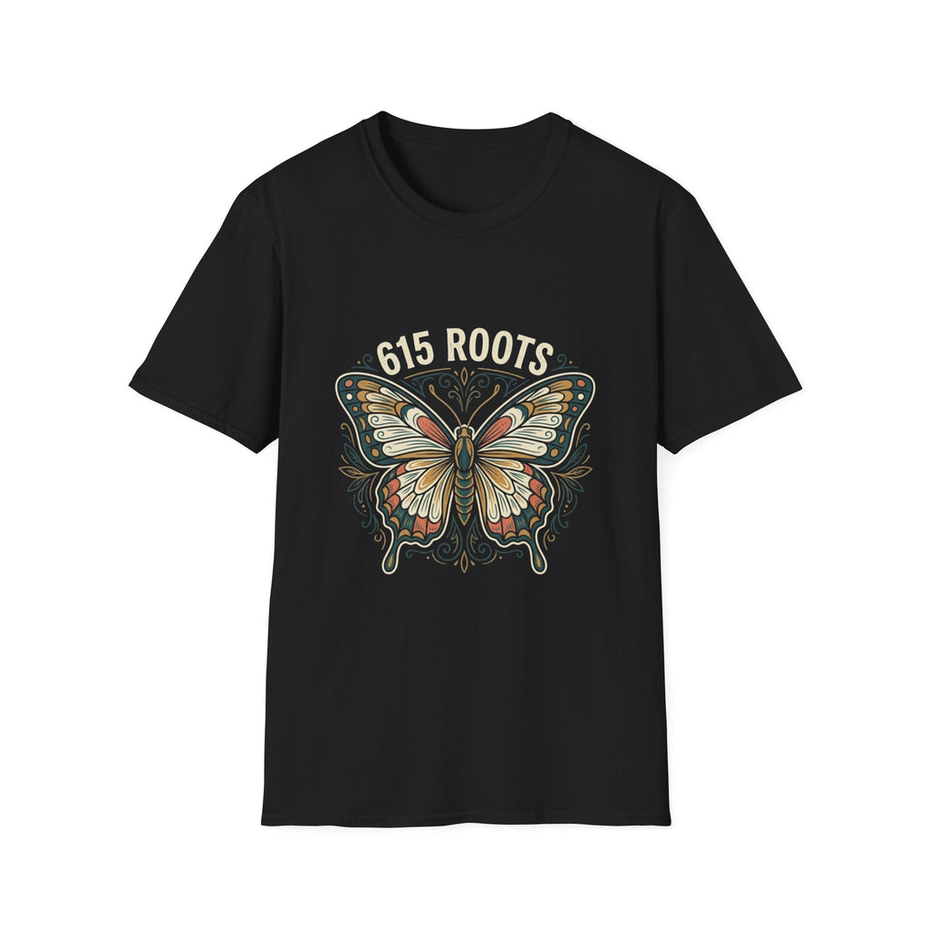 Butterfly Floral T-Shirt – "615 Roots" Vintage Nature Graphic Tee