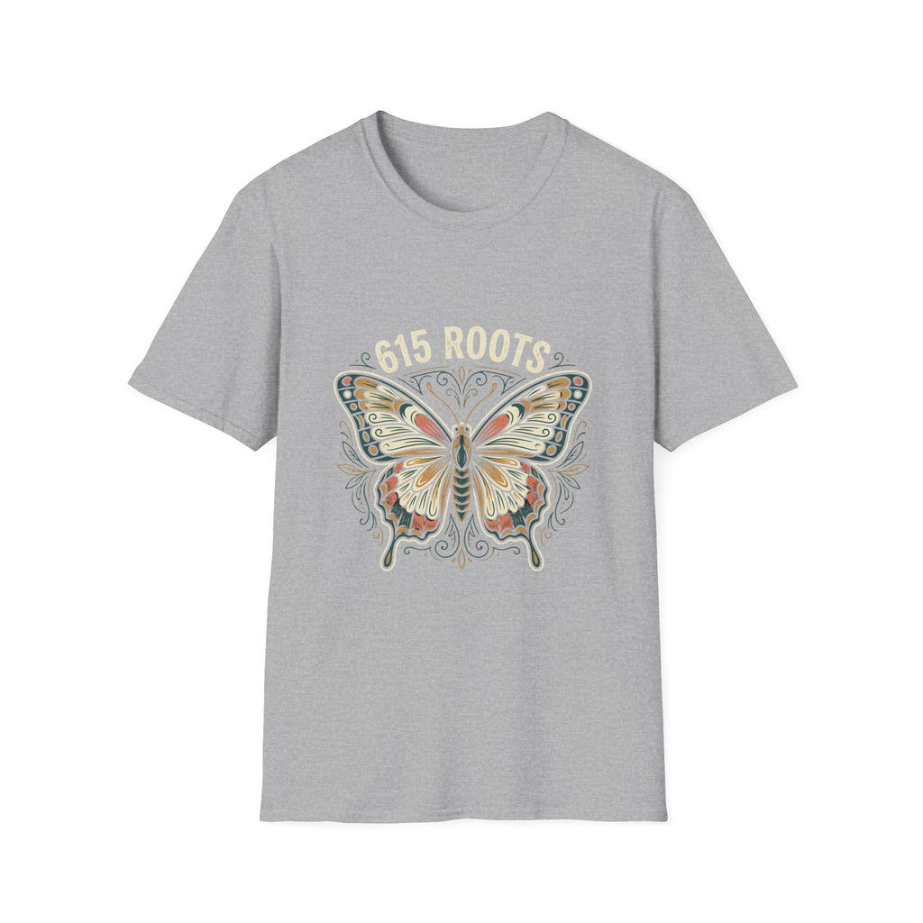 Butterfly Floral T-Shirt – "615 Roots" Vintage Nature Graphic Tee